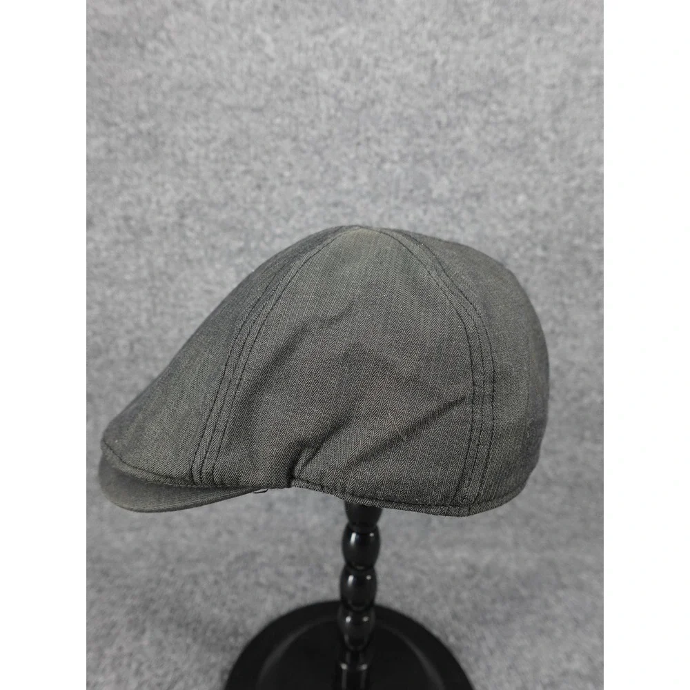 Rivington & Mott Flat Cap Mens L/XL Grey Herringbone Ivy Newsboy Hat